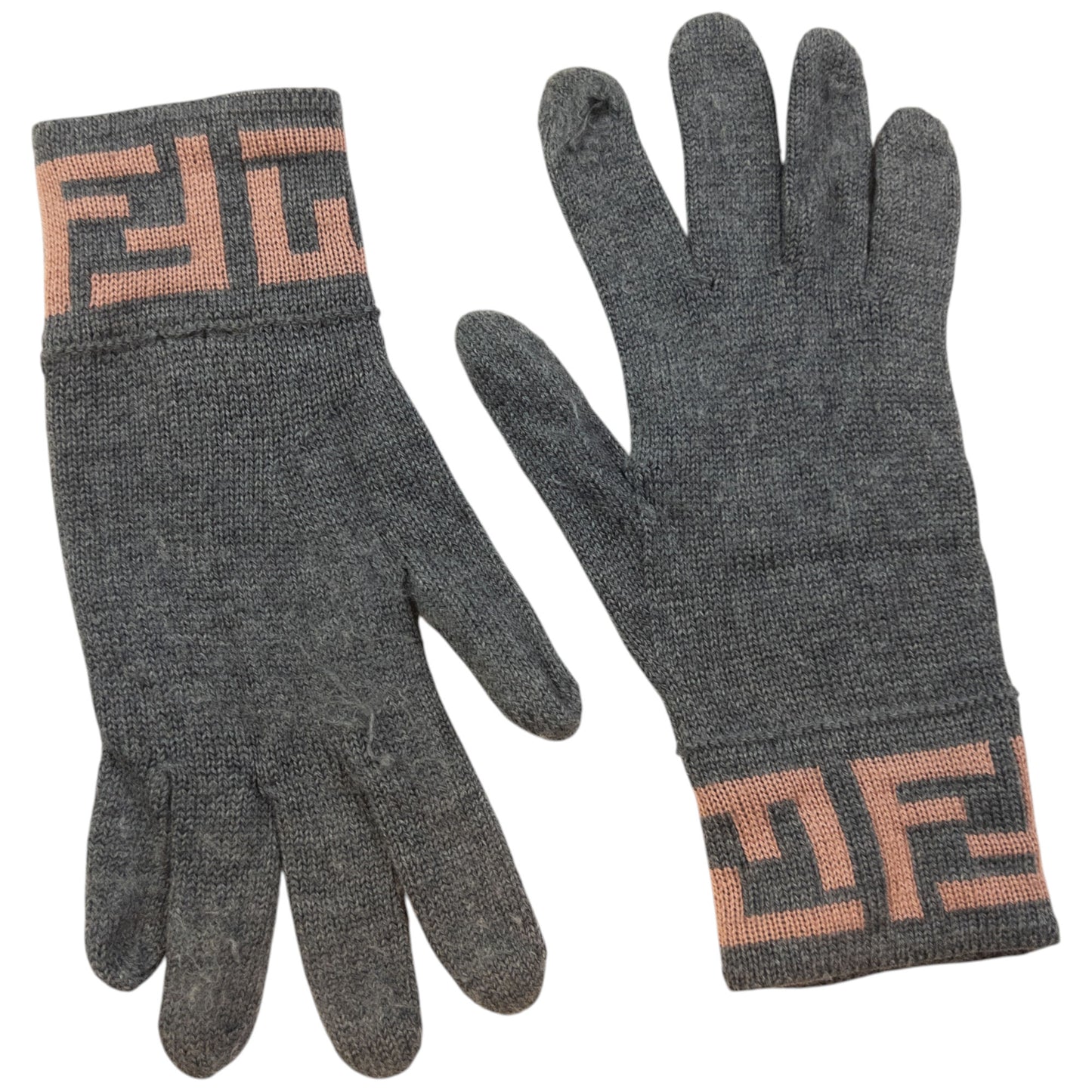 Vintage Fendi Monogram Wool Gloves