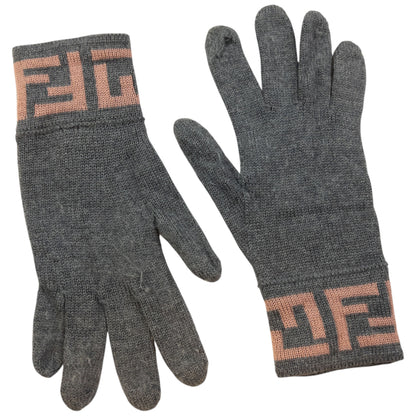 Vintage Fendi Monogram Wool Gloves
