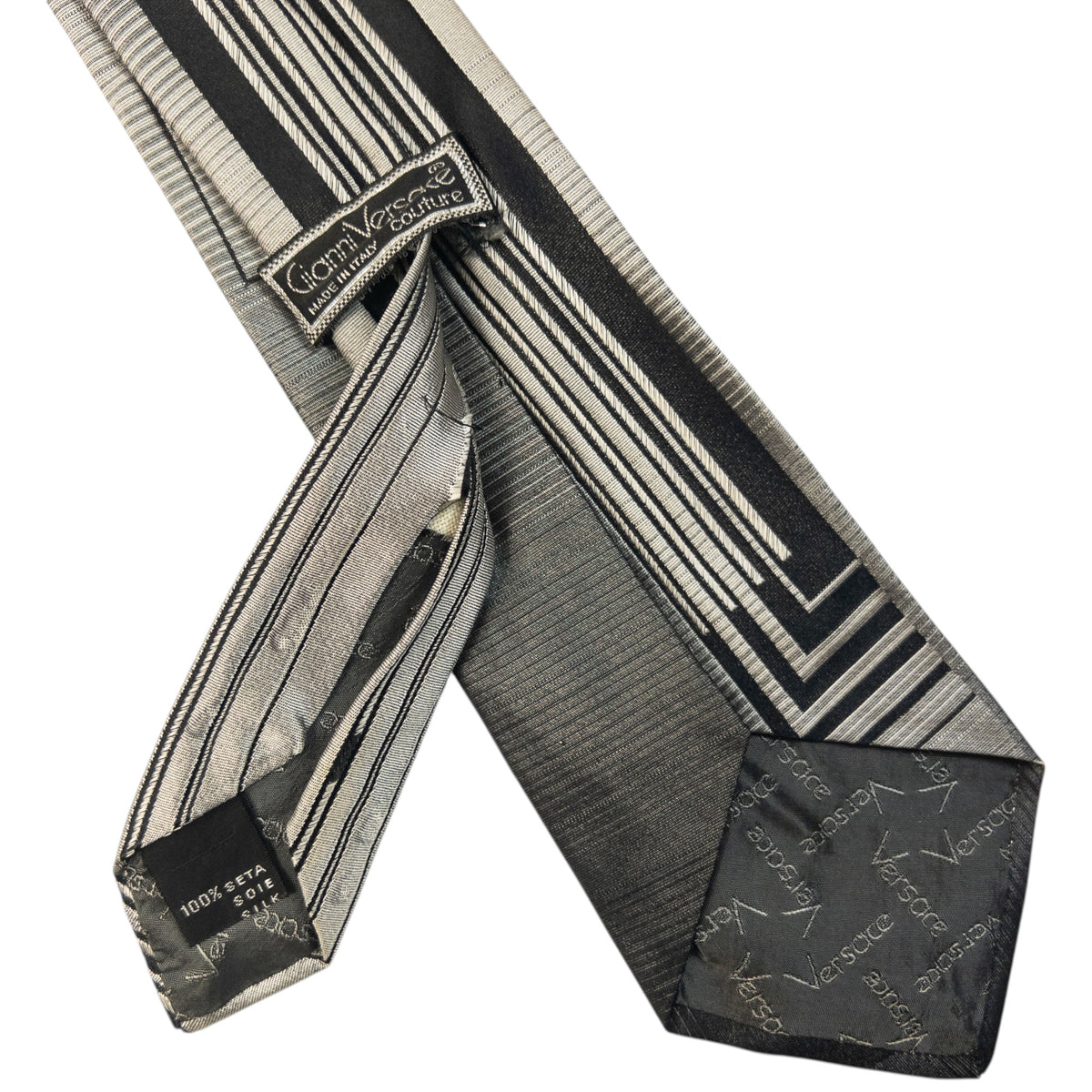 Vintage 90s Gianni Versace Geometric Silk Tie