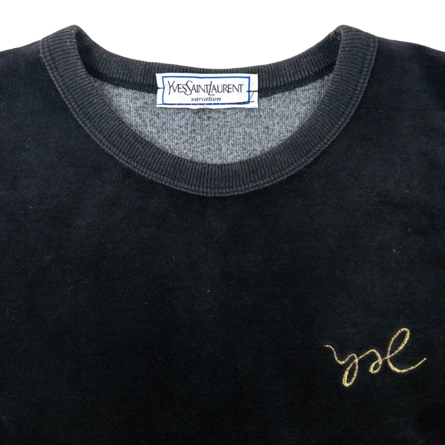 Vintage 80s YSL Yves Saint Laurent Velour Jumper Womens Size M