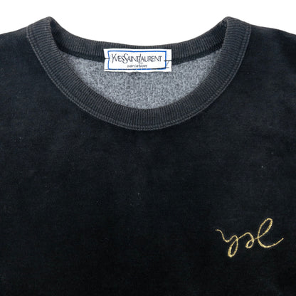 Vintage 80s YSL Yves Saint Laurent Velour Jumper Womens Size M