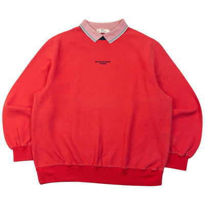 Vintage 90s Balenciaga Polo Sweatshirt Size M