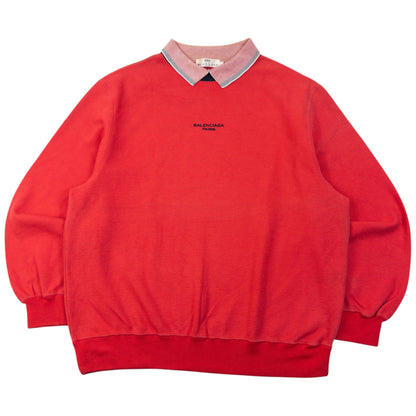 Vintage 90s Balenciaga Polo Sweatshirt Size M