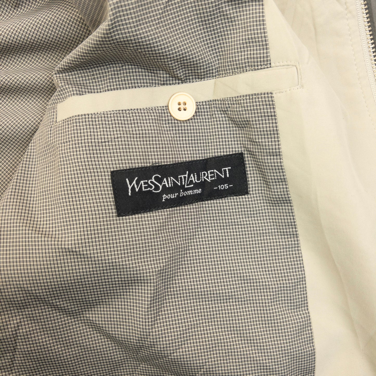 Vintage 90s YSL Yves Saint Laurent Harrington Jacket Size L