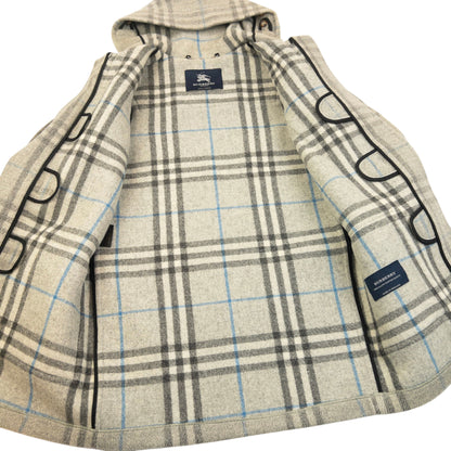 Vintage 2000s Burberry Nova Check Wool Duffle Jacket Size M