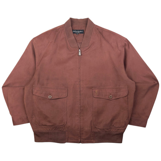 Vintage YSL Yves Saint Laurent Bomber Jacket Size XL