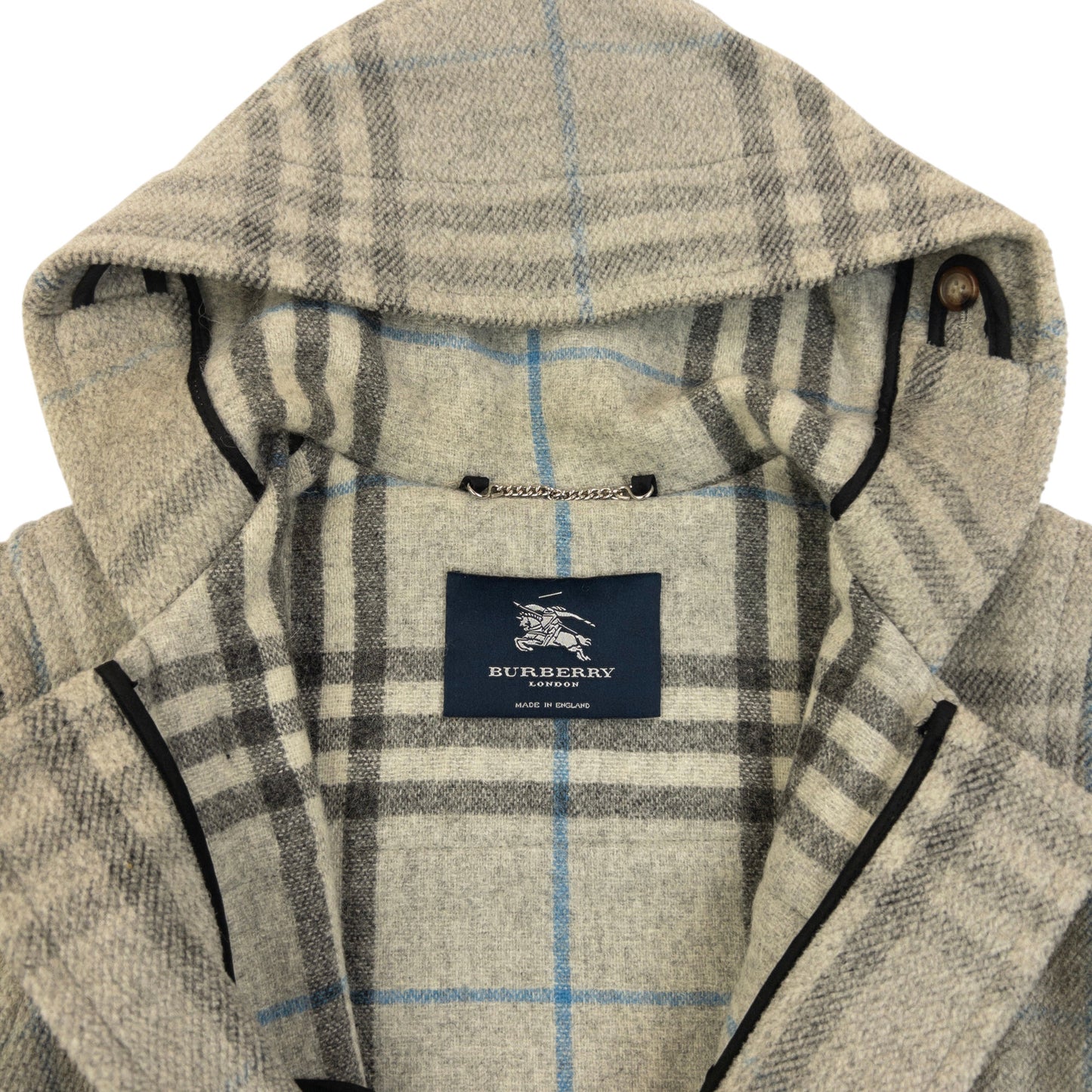 Vintage 2000s Burberry Nova Check Wool Duffle Jacket Size M