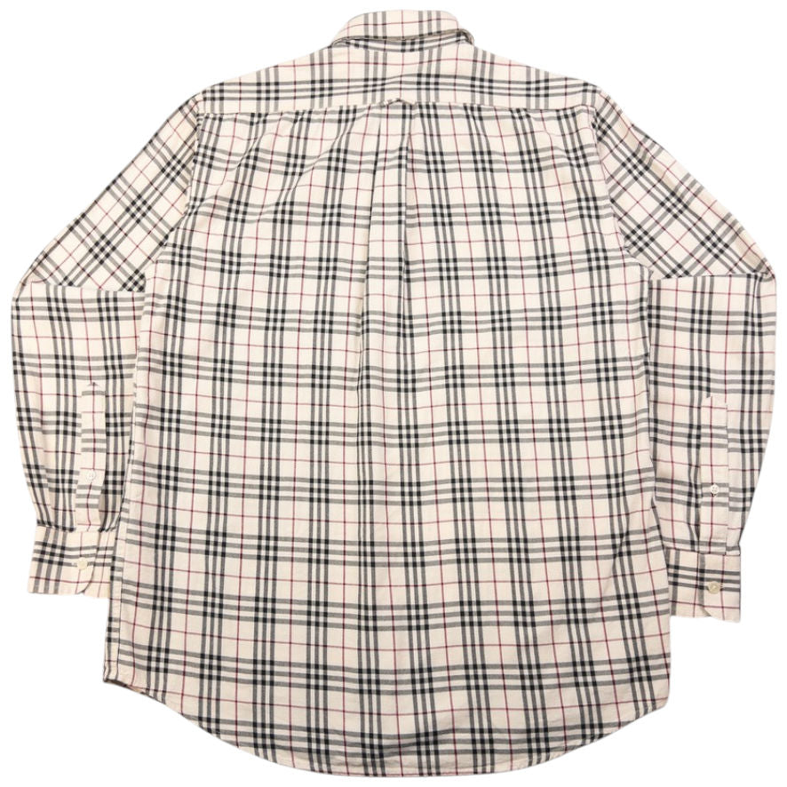 Vintage Burberry Nova Check Long Sleeve Button Up Shirt Size S