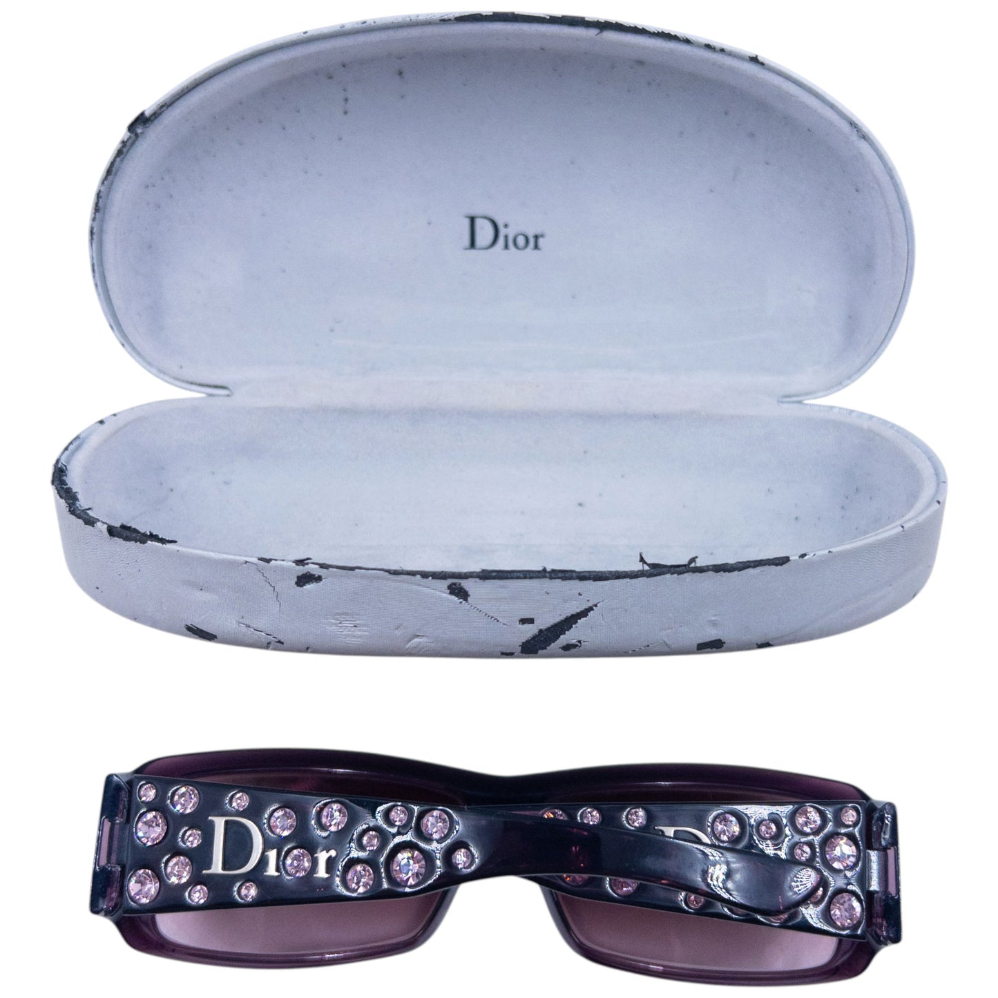 Vintage 2000s Dior By John Galliano Diamanté Jewel Sunglasses