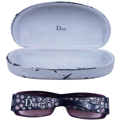 Vintage 2000s Dior By John Galliano Diamanté Jewel Sunglasses