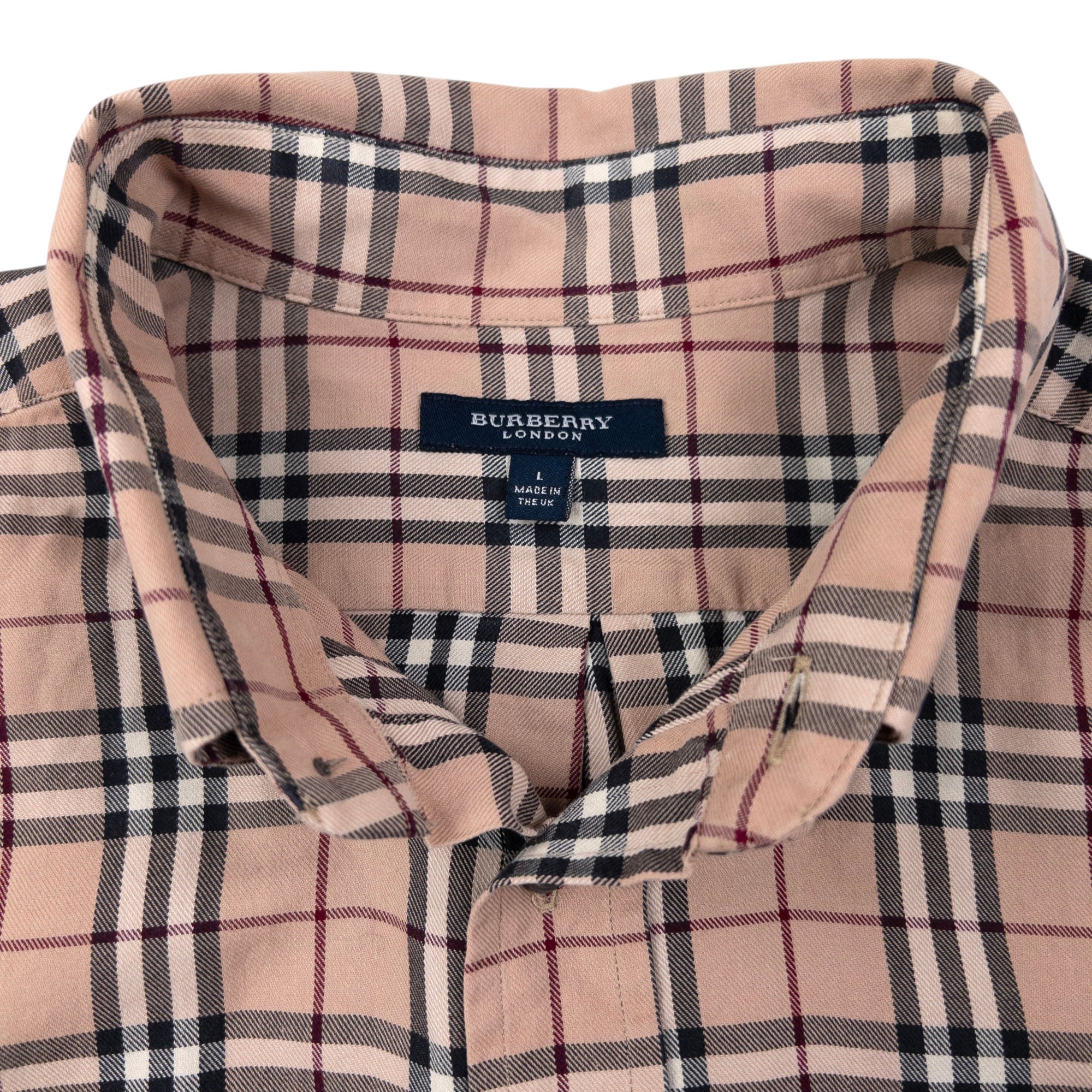 Vintage 2000s Burberry Nova Check Long Sleeve Button Up Shirt Size L
