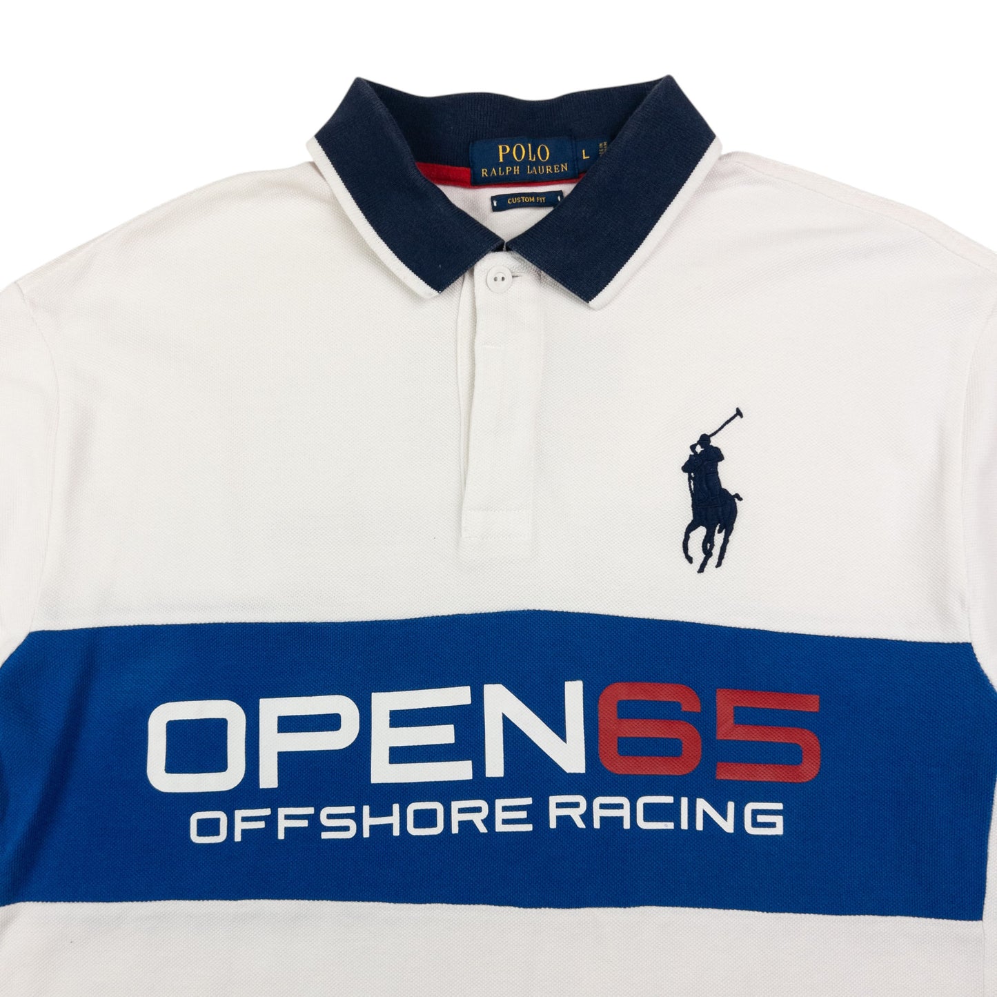 Vintage Polo Ralph Lauren Open 65 Offshore Racing USA Polo Shirt Size L