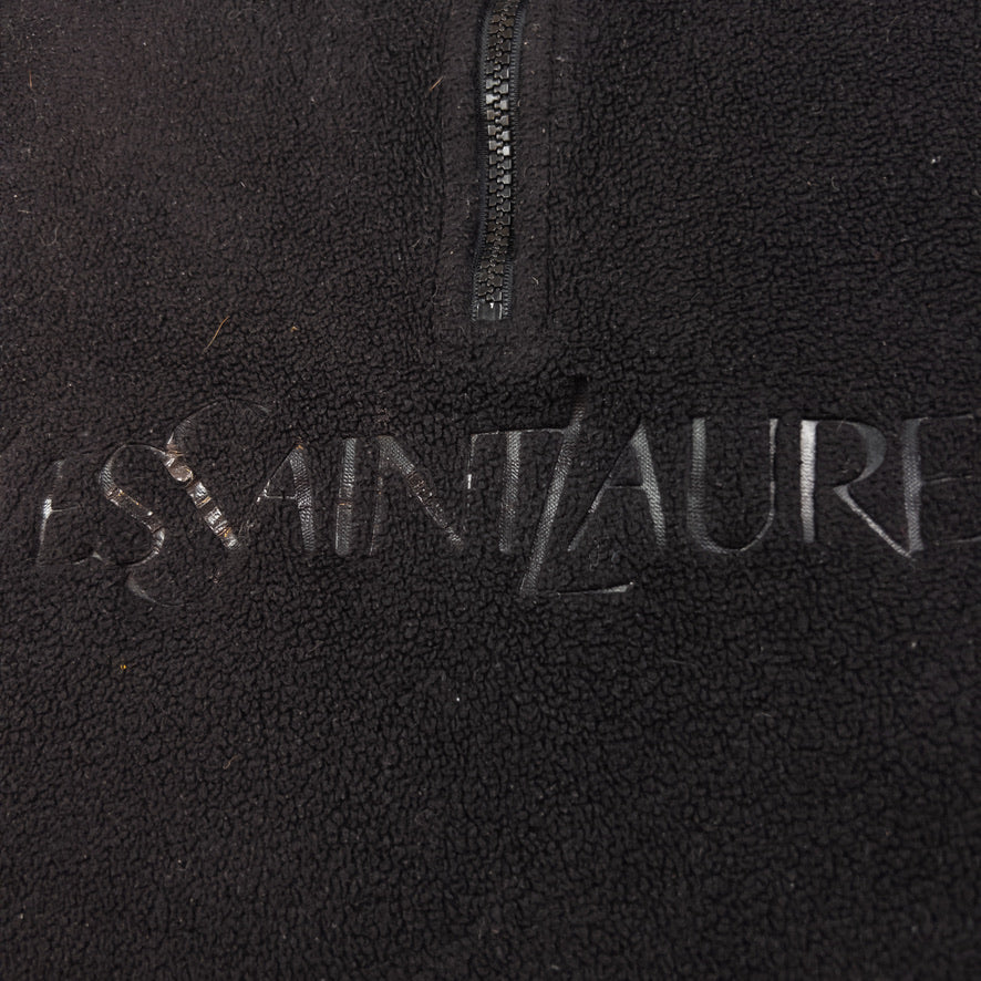 Vintage YSL Yves Saint Laurent Q Zip Fleece Sweatshirt Size M