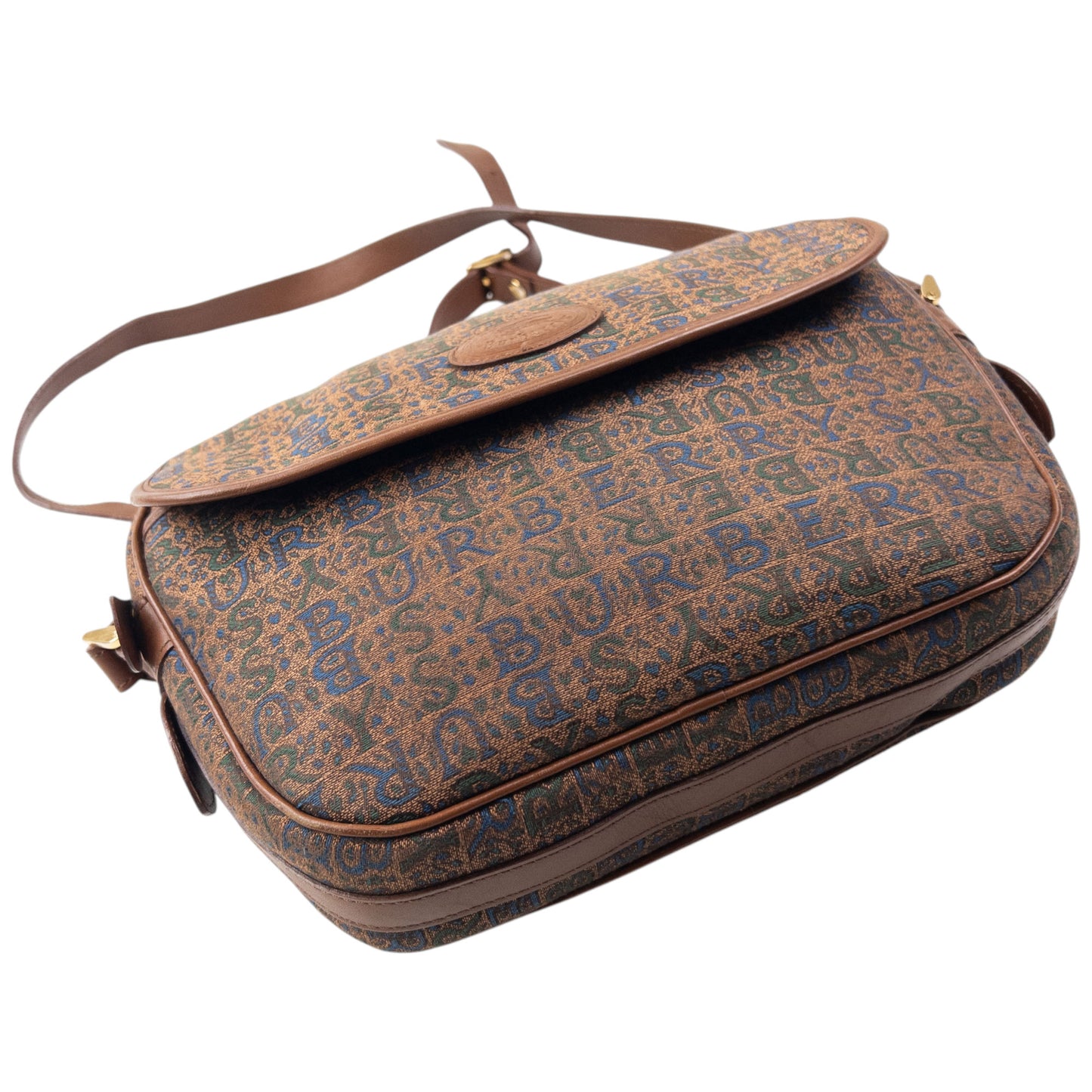 Vintage 90s Burberry Monogram Crossbody Bag