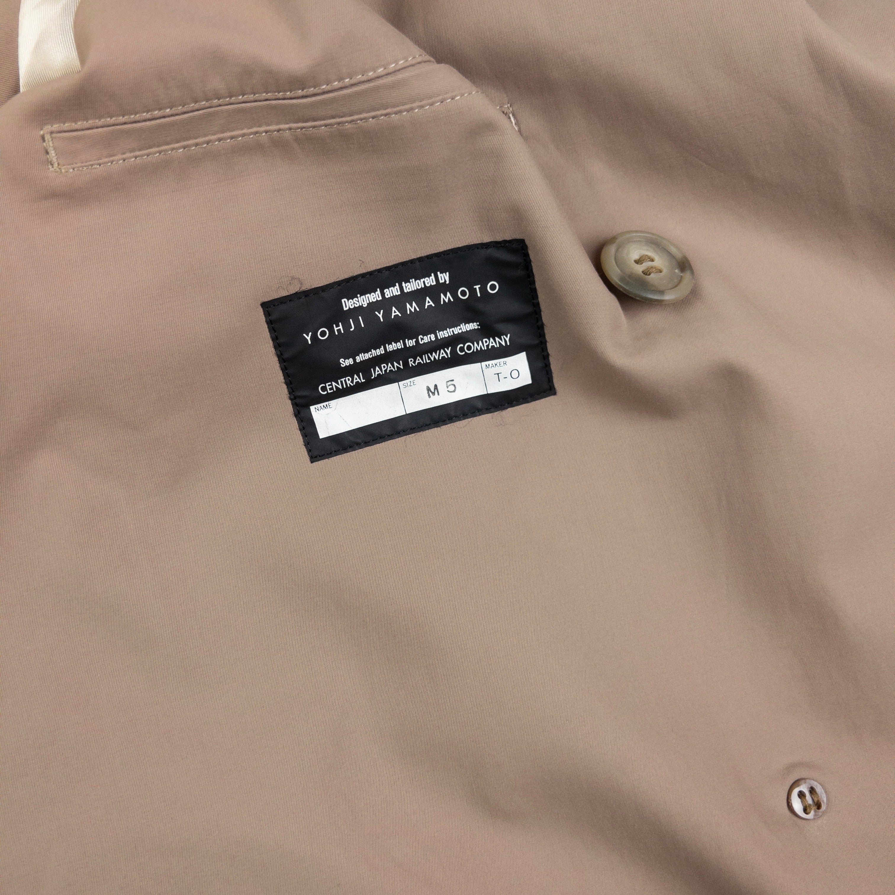 Vintage Yohji Yamamoto Trench Jacket Size XL