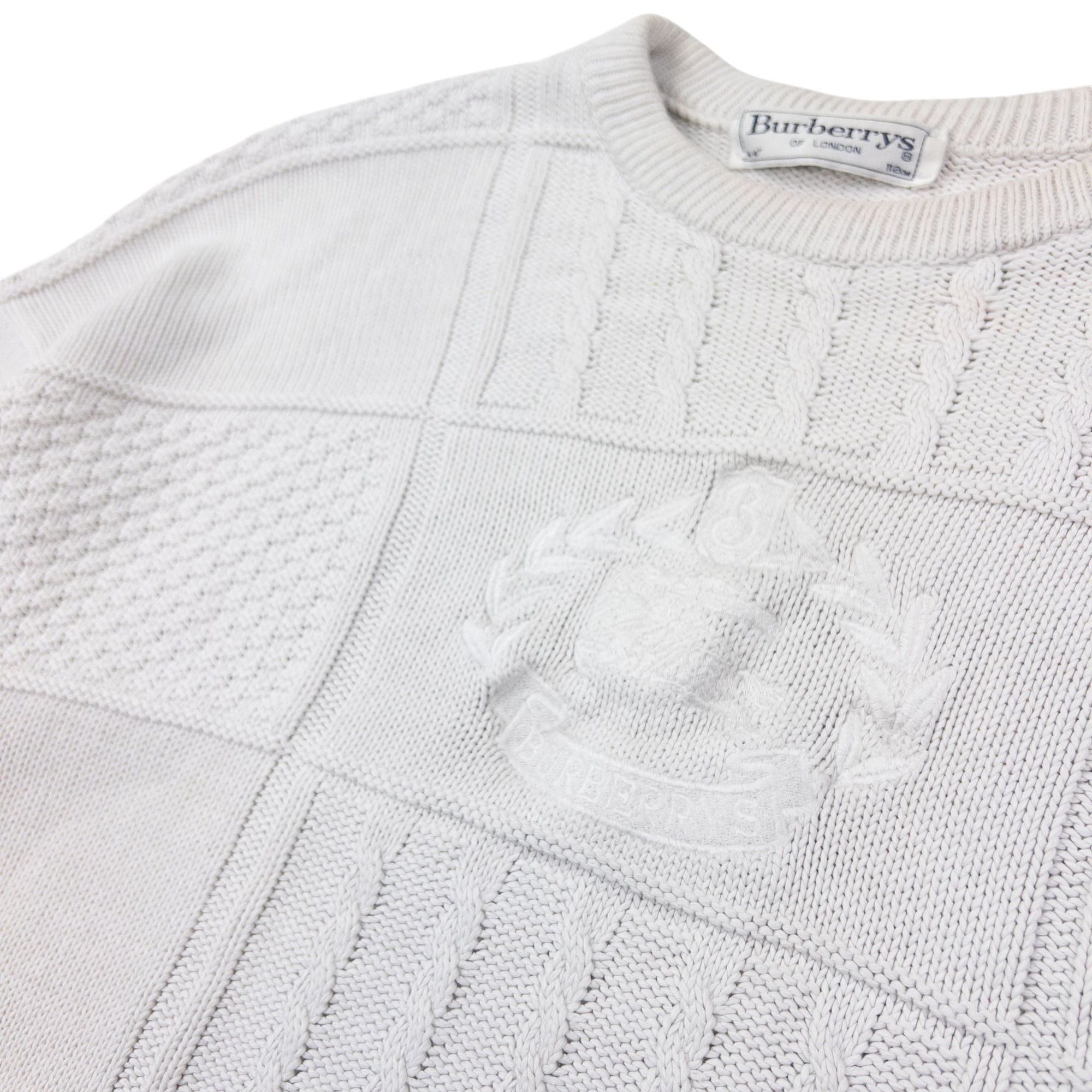 Vintage Burberry Embroidered Knit Jumper Size M