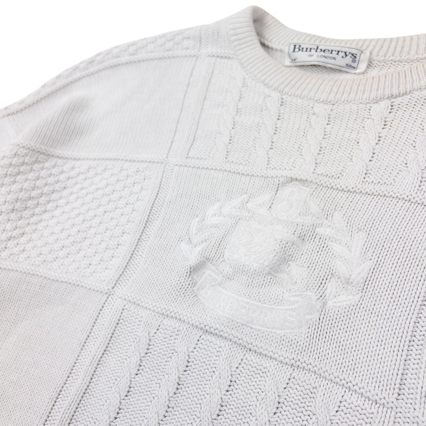 Vintage Burberry Embroidered Knit Jumper Size M