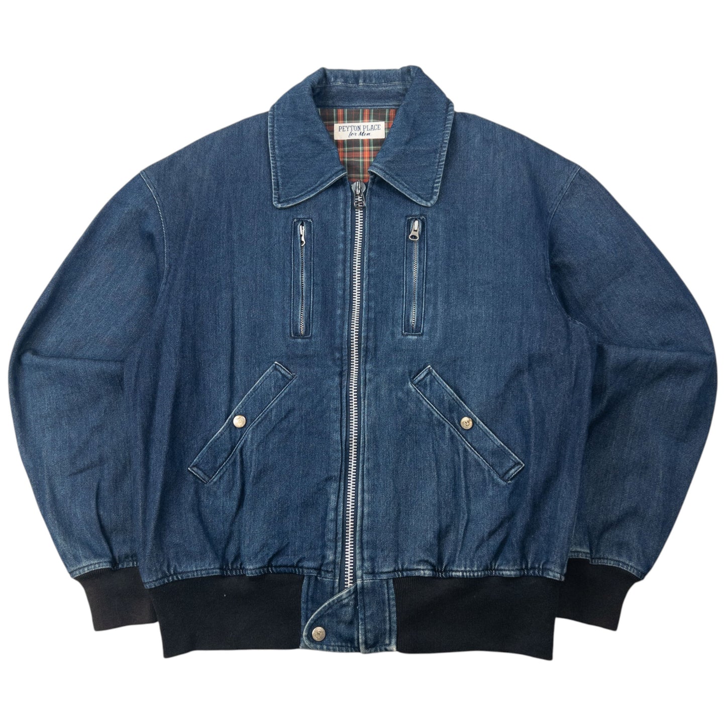 Vintage 90s PPFM Zip Up Denim Jacket Size M