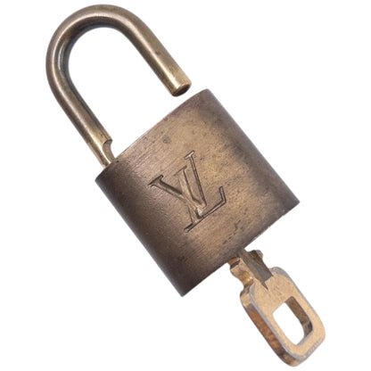 Vintage 2000s Louis Vuitton Embossed Mini Padlock & Key