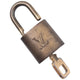 Vintage 2000s Louis Vuitton Embossed Mini Padlock & Key