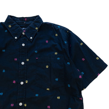 Vintage Stussy Monogram Short Sleeve Shirt Size M