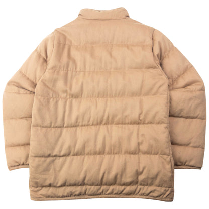 Vintage 90s Moncler Button Up Cashmere Puffer Jacket Size M