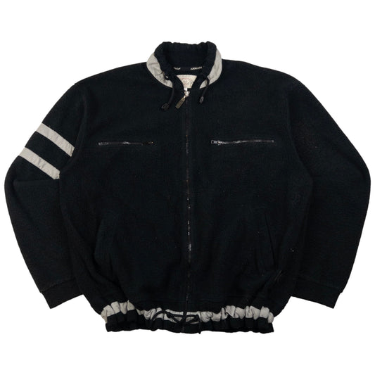 Vintage Armani Jeans Zip Up Fleece Jacket Size XL