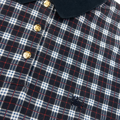Vintage 90s Burberry Nova Check Polo Shirt Size XL