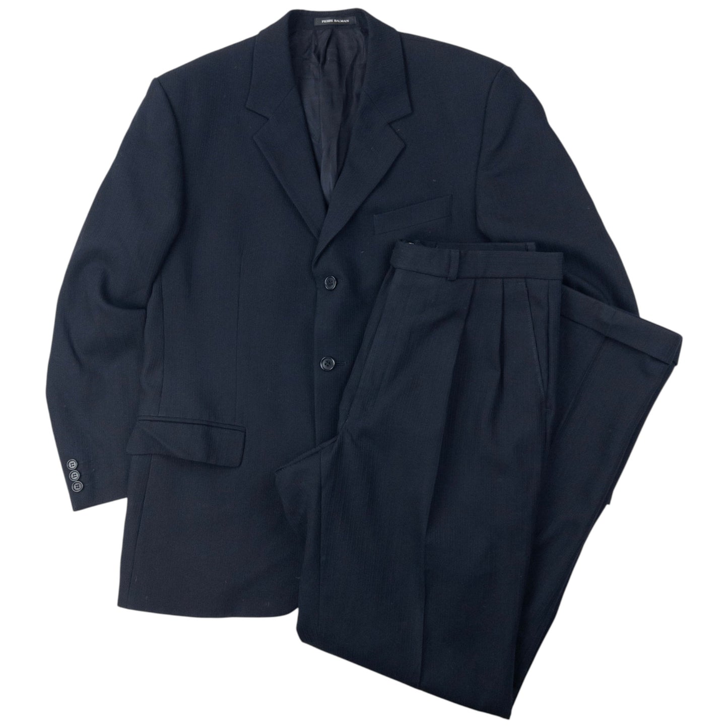 Vintage 90s Pierre Balmain Jacket & Trousers Suit Set Size L