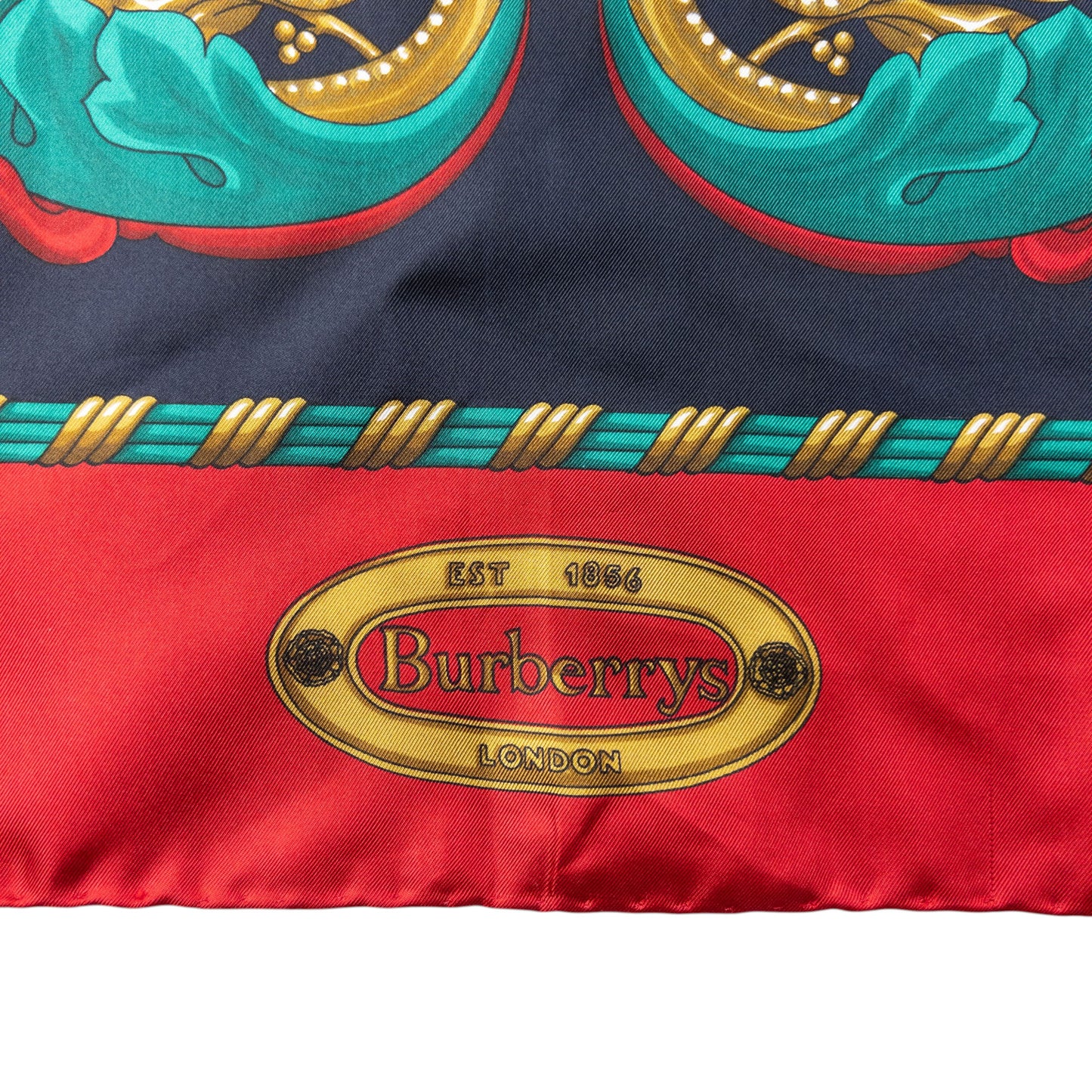 Vintage 80s Burberry Print Silk Scarf