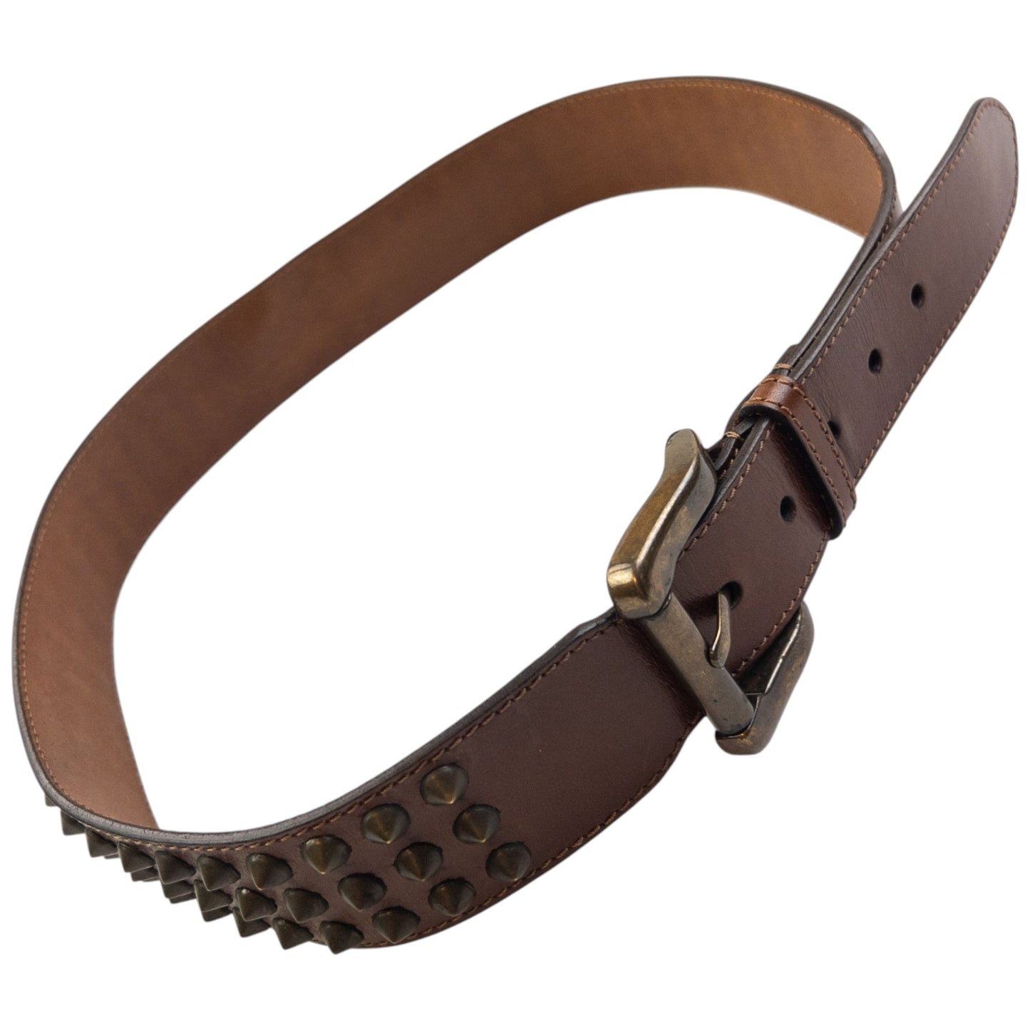 Vintage 2000s Burberry Studded Leather Belt Size M