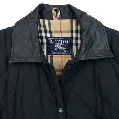 Vintage 90s Burberry Nova Check Lined Quilted Jacket Size L