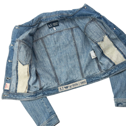 Vintage 2000s Armani Jeans Button Up Denim Jacket Womens Size M