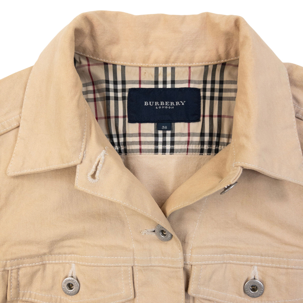 Vintage 2000s Burberry Button Up Jacket Womens Size M