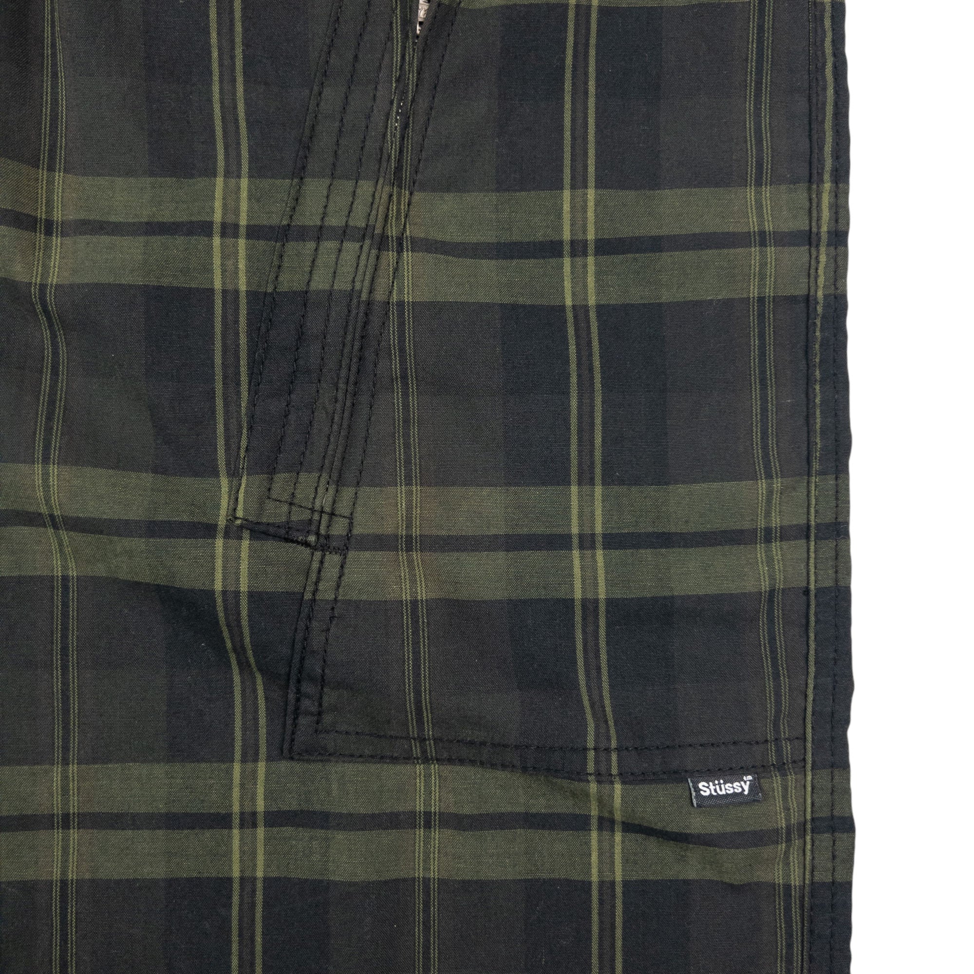 Vintage Stussy Checkered Mutli Pocket Cargo Trousers Size W32