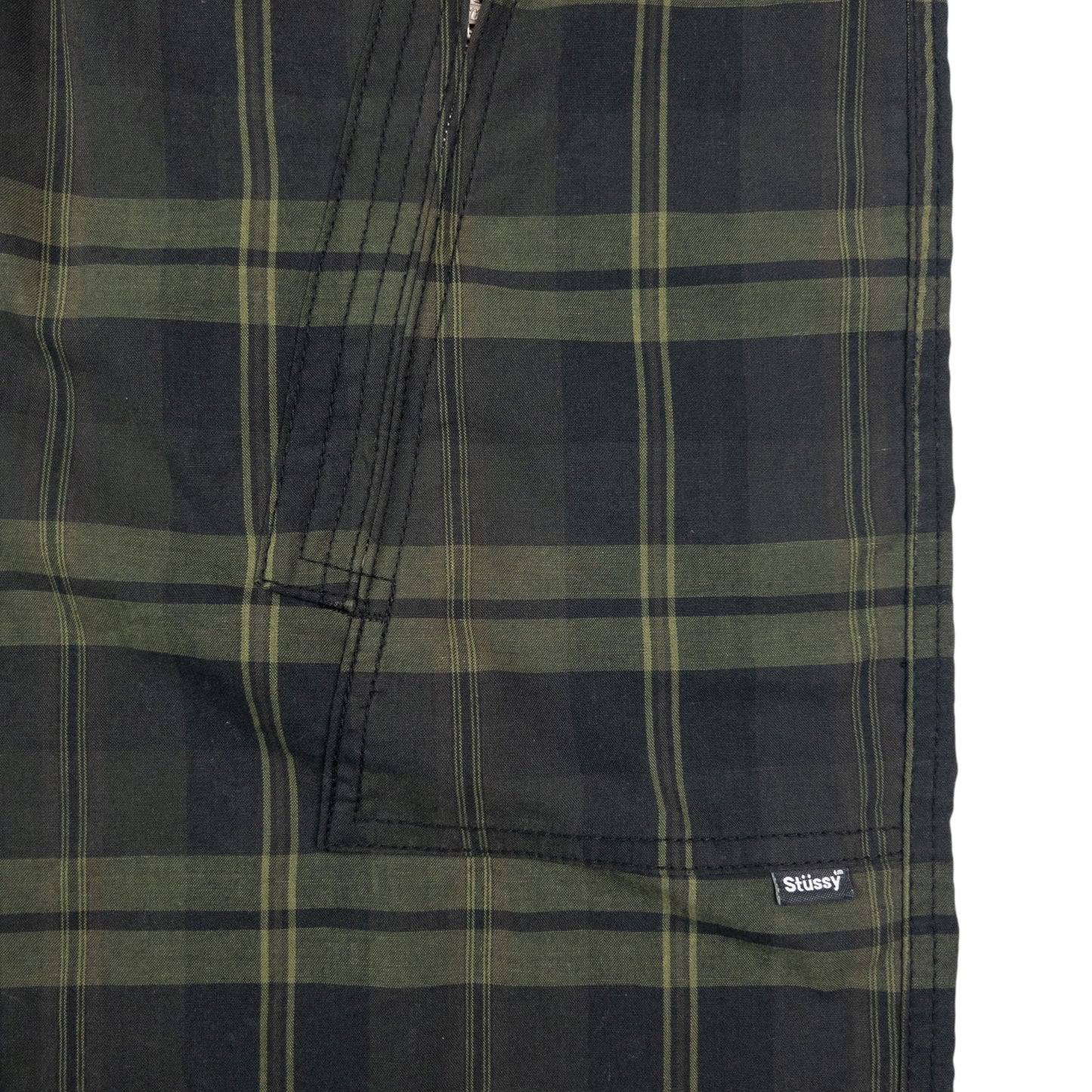 Vintage Stussy Checkered Mutli Pocket Cargo Trousers Size W32