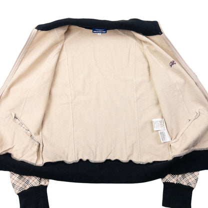 Vintage Burberry Blue Label Nova Check Zip Up Sweatshirt Womens Size S