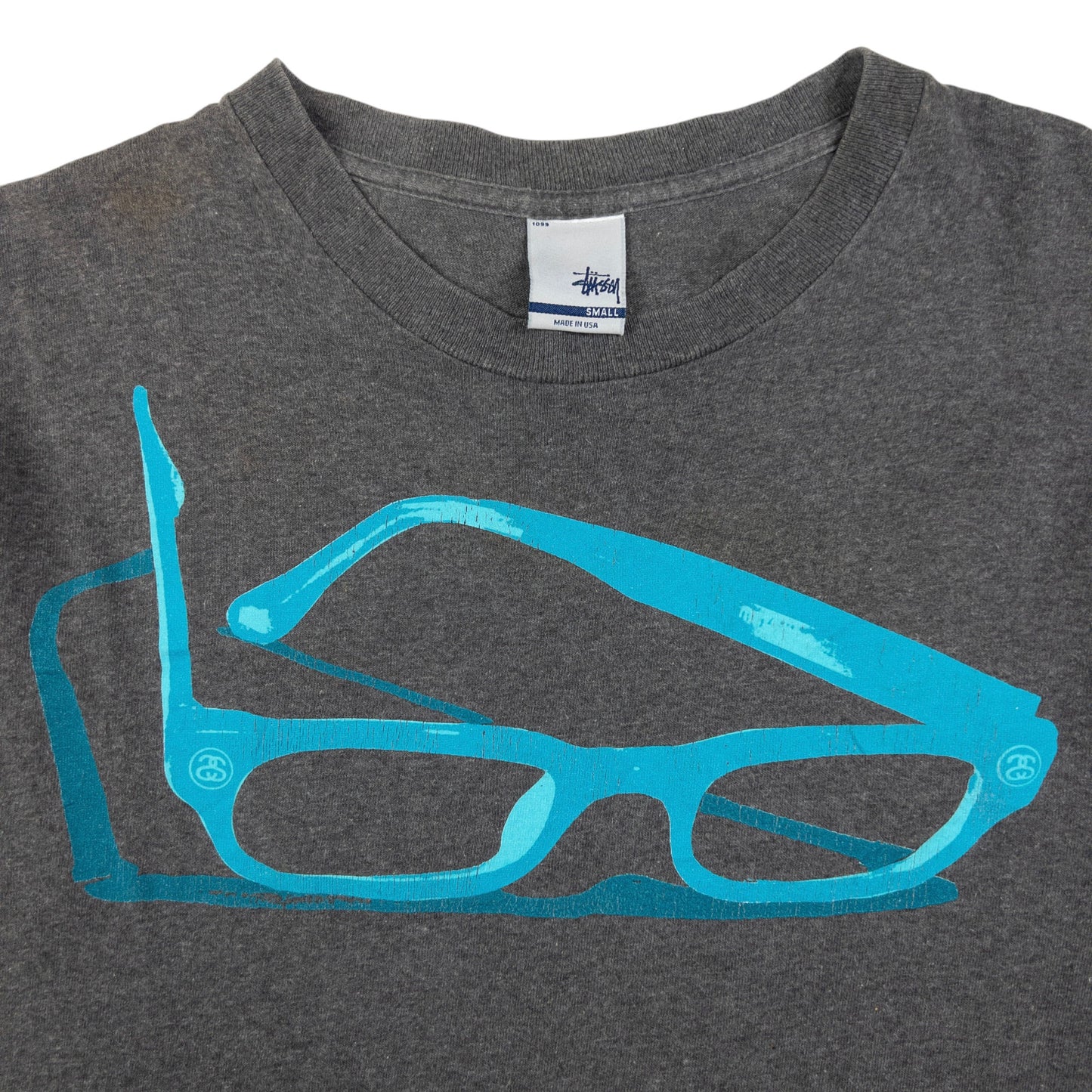 Vintage Stussy X Scott Johnston NYTLA Glassic Graphic T Shirt Size S