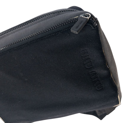 Vintage 2000s Miu Miu Sling Crossbody Bag in black, photo 6