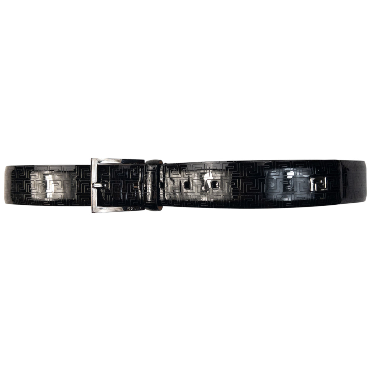 Vintage 90s Versace Pattern Leather Belt Size M