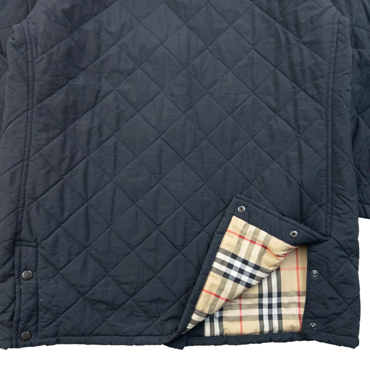 Vintage 90s Burberry Nova Check Lined Quilted Jacket Size L