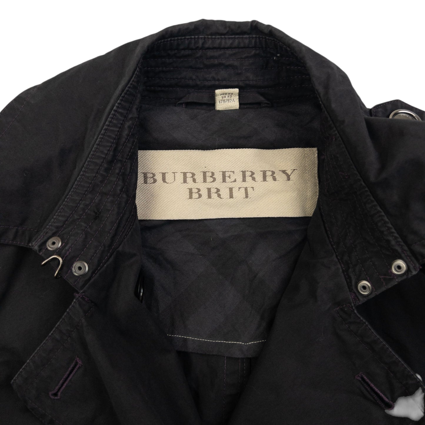 Vintage Burberry Brit Belt Waist Trench Jacket Womens Size M