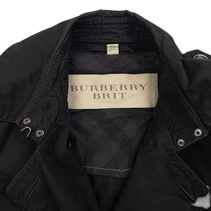 Vintage Burberry Brit Belt Waist Trench Jacket Womens Size M