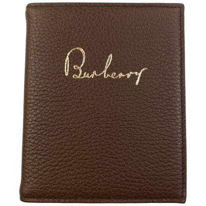 Vintage Burberry notitieboek met lederen omslag uit de jaren 2000
