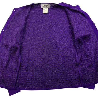 Vintage 90s Gianni Versace Star Pattern Wool Cardigan Womens Size S