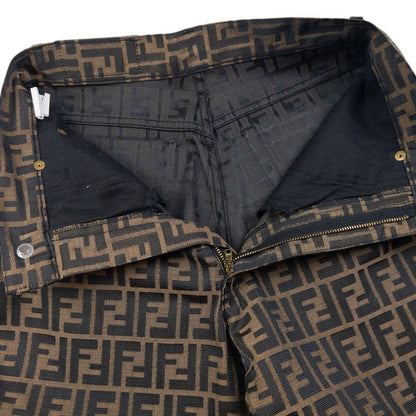Vintage Fendi Monogram High Waisted Cropped Trousers Size W26