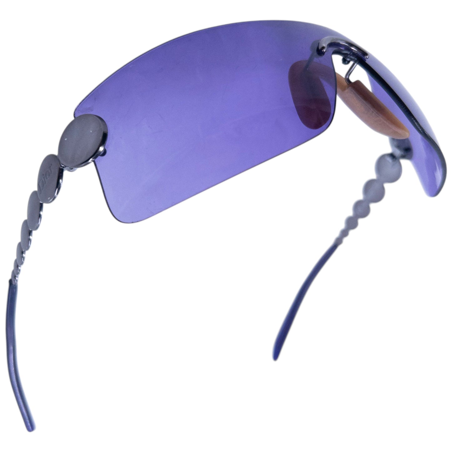 Vintage 2000s Dior By John Galliano Millennium Rimless Shield Sunglasses