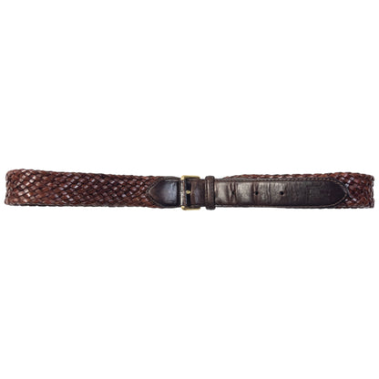 Vintage 90s Burberry Braided Leather Belt Size L