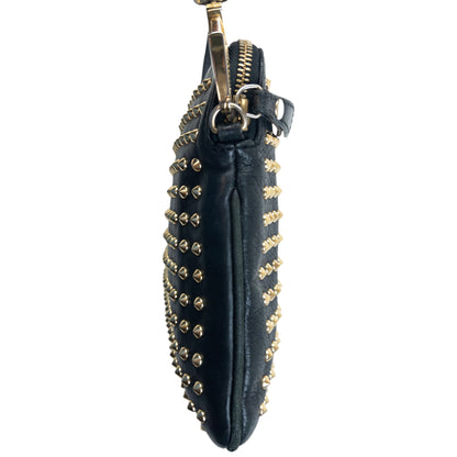 Vintage 2000s Burberry Studded Leather Crossbody Bag