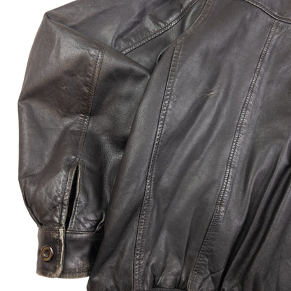 Vintage Burberry Nova Check Lined Leather Jacket Size L